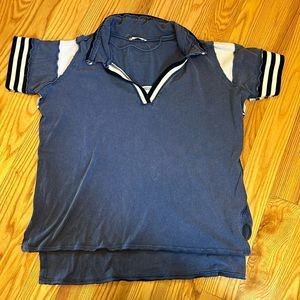 FREE PEOPLE - oversized tshirt (navy blue, blue, white collared shirt